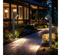 Lampada Da Giardino Esterno Lampada A Piantana Nera IP44 Regolabile Set Di 2 [EEK: Inaditato]