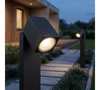 Lampada Da Giardino Esterno Lampada A Piantana Nera IP44 Regolabile Set Di 2 [EEK: Inaditato]
