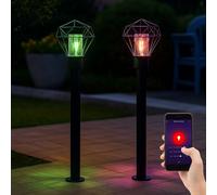 Lampada Da Giardino Esterno Smart LED Dimmer App Alexa Google Set Di 2