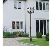 Lampada Da Giardino In Bronzo A Tre Fiamme Altezza 220 Cm [EEK: Non valutato]