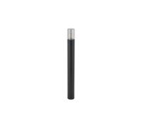 Lampada Da Giardino In Vetro E Alluminio Nera Grigia Fumè H:80 Cm E27 IP44