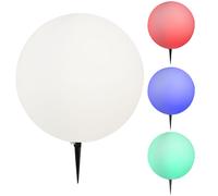 Lampada da giardino intelligente a LED per esterni, dimmerabile, plug-in, con sfere elettriche per il giardino, cambio colore RGB, picchetto da terra bianco, 8,5 W 806 lm bianco caldobianco freddo, Dx