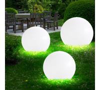 Lampada Da Giardino LED Solare A Sfera Per Ingressi Con Picchetto 3 Pezzi