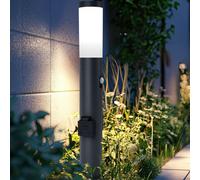 Lampada da Giardino Luce per Esterni Piantana Presa Movimento Lampione Antracite [EEK: Non valutato]
