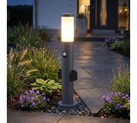 Lampada da Giardino Luce per Esterni Piantana Presa Movimento Lampione Antracite [EEK: Non valutato]