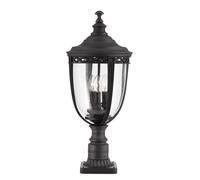 Lampada da Giardino Nero Acciaio H:64cm Rustico Elegante Edmund Terrazza Weg