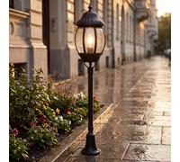 Lampada Da Giardino Nostalgica AILEAN Nera 93Cm Impermeabile E27