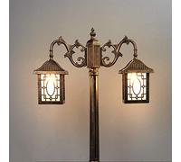 Lampada da giardino paesaggistica Victoria Impermeabile Lampada da strada ad alto palo da 3 metri Lampada da strada a doppia testa a LED Lampada da colonna per esterni europea Lampada da pilastro Luci