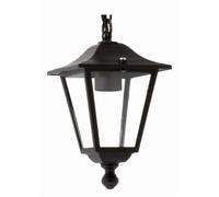 Lampada Da Giardino Pendente Nera IP44 Rustica E27 In Alluminio