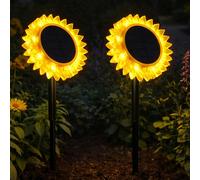 Lampada Da Giardino Solare Con Picchetto LED 2X Girasole [EEK: Non valutato]
