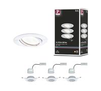Paulmann Lampada da incasso PLM 93423 Base Coin orientabile 5W 3000K 20° rotonda Bianco