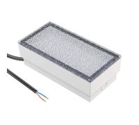 ledscom.de Luce da incasso a terra in pietra LED CUS per esterni, IP67, angolare, 20 x 10 cm, 2,8 W, 251lm, bianco caldo