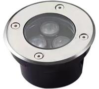 Lampada da incasso a LED ultrasottile da esterno IP67 impermeabile con vetro temperato - Ampia tensione AC85-265V for illuminazione di vialetti, giardini, sentieri(Cold White 6000k,3W 100*50mm)