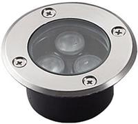 Lampada da incasso a LED ultrasottile da esterno IP67 impermeabile con vetro temperato - Ampia tensione AC85-265V for illuminazione di vialetti, giardini, sentieri(Warm White 3000k,3W 80*35mm)