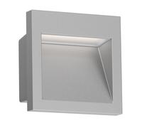 ledscom.de Lampada da incasso a parete a LED NOLA, downlight per esterni, IP54, grigio opaco, 90 x 90 mm, bianco caldo