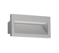 ledscom.de Lampada da incasso a parete a LED NOLA, downlight per esterni, IP54, grigio opaco, 140 x 70 mm, bianco caldo