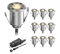 Lampada da incasso a pavimento a LED BINO per esterni IP67 32mm Ø bianco caldo