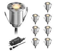 Lampada da incasso a pavimento a LED BINO per esterni IP67 32mm Ø bianco caldo
