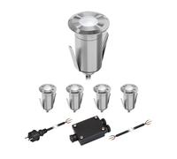 Lampada da incasso a pavimento a LED GLOX per esterni IP67 alluminio tondo 35mm