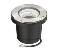 ledscom.de Lampada da incasso a pavimento BOFU per esterni, IP67, orientabile, acciaio inox, rotonda, 150 mm Ø, 1x GU10 max. 15W