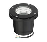 ledscom.de Lampada da incasso a pavimento BOFU per esterni, IP67, orientabile, nera, rotonda, 150 mm Ø, 1x GU10 max. 15W