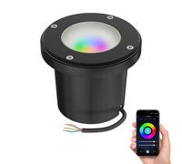 Lampada da incasso a pavimento BOFU per esterni IP67 orientabile nera rotonda