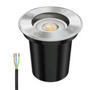 Lampada da incasso a pavimento BOLI per esterni in acciaio inox rotonda IP67