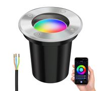 Lampada da incasso a pavimento BOLI per esterni in acciaio inox rotonda IP67