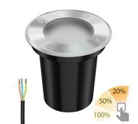 Lampada da incasso a pavimento BOLI per esterni IP67 in acciaio inox smerigliato