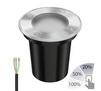 Lampada da incasso a pavimento BOLI per esterni IP67 in acciaio inox smerigliato