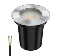Lampada da incasso a pavimento BOLI per esterni IP67 in acciaio inox smerigliato