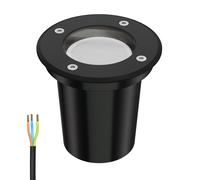 Lampada da incasso a pavimento BOLI per esterni IP67 nero rotondo 108mm Ø incl.