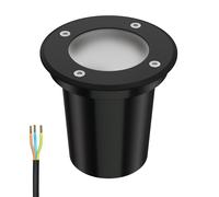 Lampada da incasso a pavimento BOLI per esterni IP67 nero smerigliato rotondo