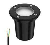 Lampada da incasso a pavimento BOLI per esterni IP67 nero smerigliato rotondo