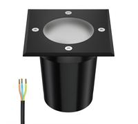 Lampada da incasso a pavimento RELI per esterni IP67 nero smerigliato angolare