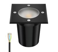 Lampada da incasso a pavimento RELI per esterni IP67 nero smerigliato angolare