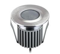 ledscom.de Apparecchio LED da incasso BODES per esterni, IP67, alluminio, rotondo, Ø 50mm, bianco caldo