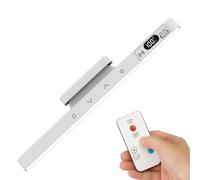 Lampada da incasso ricaricabile con telecomando: 3 temperature di colore, dimmerabile, base magnetica per cucina, armadio, toeletta e scrivania, bianco, 30 x 7 x 5 cm