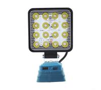 Lampada da lavoro a 16 LED da 10,2 cm, con batteria ricaricabile USB, per batteria agli ioni di litio Bosch, faretto girevole per officina, torcia elettrica portatile, LED per esterni (B)