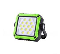 Lampada da lavoro a LED COB ricaricabile tramite USB, con doppio interruttore, angolo regolabile a 180°, indicatore di batteria e design resistente all'acqua, per campeggio, escursionismo, garage e