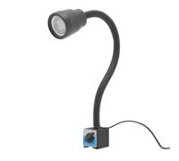 Lampada da lavoro a LED con base magnetica, flessibile e regolabile, con doppio tubo (50 cm), IP50, 600 lumen, ideale per tornio, fresatrice e officina