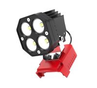 Lampada da lavoro a LED per piattaforma a batteria scorrevole da 18 V, 6000 lm, 40 W, con dissipatore di calore posteriore, per manutenzione del garage e uso quotidiano, filtro da caffè in legno