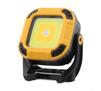 Lampada da lavoro a LED ricaricabile con base magnetica, foro per vite pronto per treppiede e batteria da 1200 mAh, portatile e adatta per riparazioni all'aperto e campeggio (giallo)