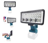 Lampada da lavoro a LED senza fili per esterni, angolo 120°, in metallo baro, super luminoso, adatta per batteria agli ioni di litio Bosch da 18 V, per cortile, prato, giardino (corpo degli attrezzi