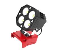 Lampada da lavoro alimentata a batteria per piattaforma a batteria scorrevole da 18 V, lampada da lavoro portatile a 4 LED per riparazione di veicoli, campeggio, uso in negozio e controlli notturni