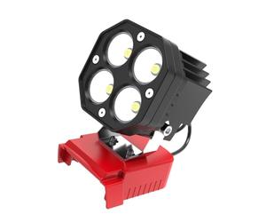 Lampada da lavoro alimentata a batteria per piattaforma a batteria scorrevole da 18 V, lampada da lavoro portatile a 4 LED per riparazione di veicoli, campeggio, uso in negozio e controlli notturni