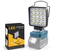 Lampada da Lavoro Compatibile con Batteria Makita 18V, 4800 lm, senza fili, a LED, con 2 modalità, per Illuminazione Esterna e Sul Luogo di Lavoro