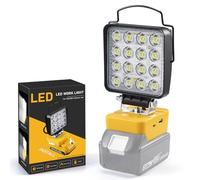 Lampada da Lavoro Compatibile con Batteria Makita 18V, 4800 lm, senza fili, a LED, con 2 modalità, per Illuminazione Esterna e Sul Luogo di Lavoro Giallo