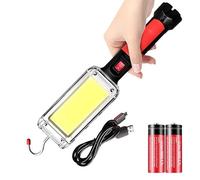 Lampada da Lavoro LED Ricaricabile Torcia di Ispezione COB Meccanico Luce Portatile Potente da 20W 700 Lumen a Batteria Magnetica e Gancio Appeso per Riparazione Auto Garage Banco da Lavoro Officina