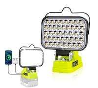 Lampada da lavoro per Ryobi a batteria da 18 V, 84 W, 8000 lm, portatile, senza fili, con USB e porta di ricarica rapida di tipo C, per utensili Worx, faretto a LED per campeggio, pesca, officina